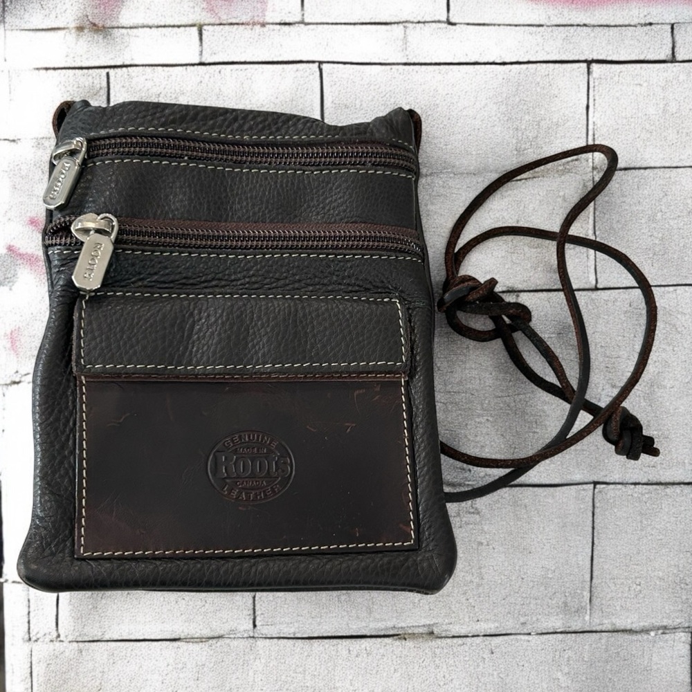 Vintage Roots Leather Crossbody Mini Pocket Bag